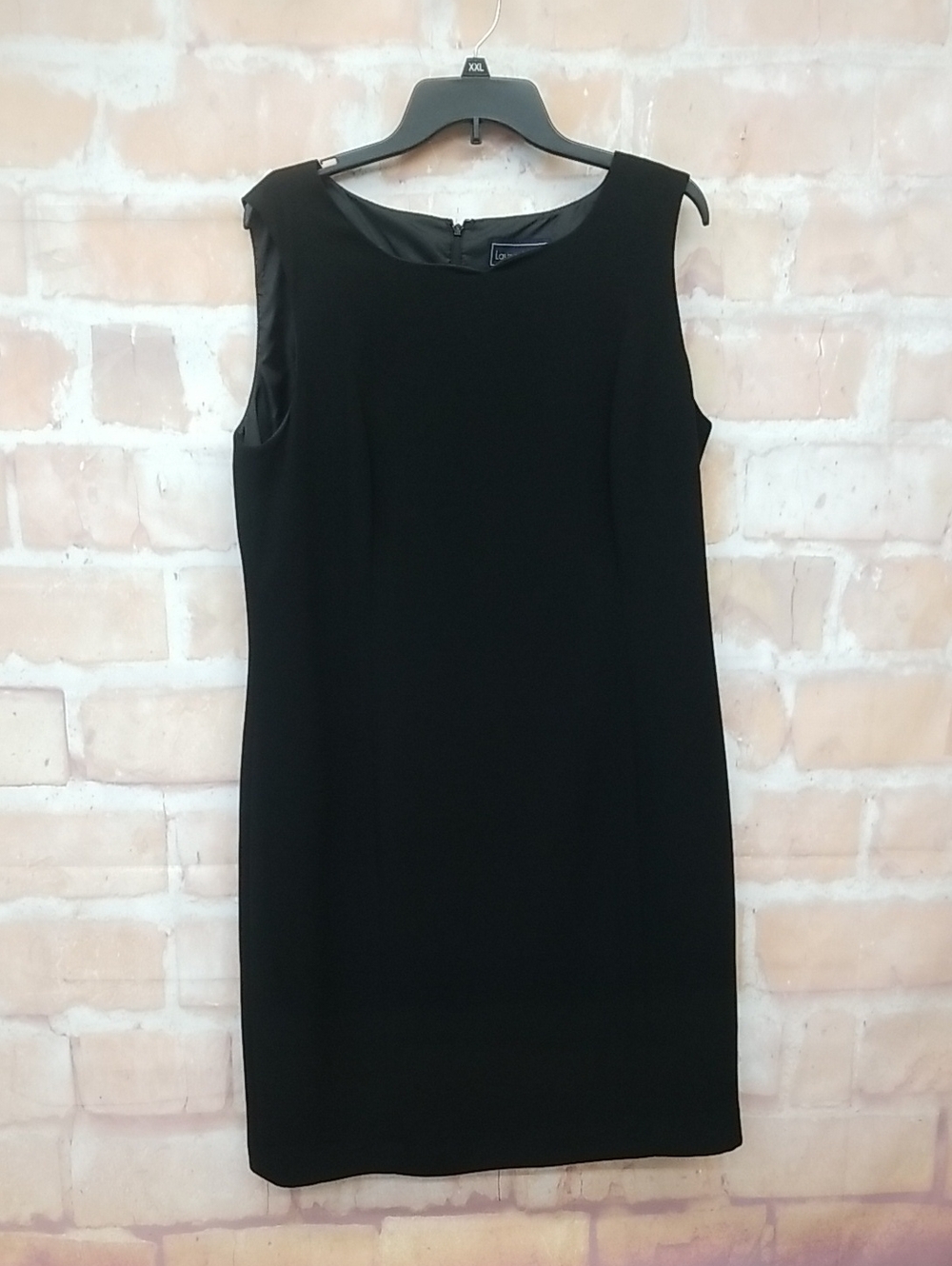Laura Scott Classic Black Sleeveless Sheath Dress